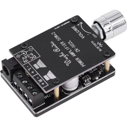 ZK-502L Bluetooth 5.0 Wireless Audio Digital Power Amplifier Stereo Board 50Wx2 Bluetooth Amp Amplificador Power Amp