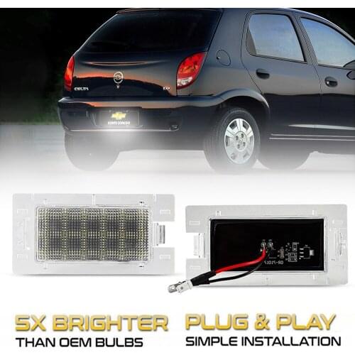 1Pc Error Free Xenon White LED License Plate light for Chevrolet Celta Prisma Opel Omega B Facelift Tigra A Car Styling