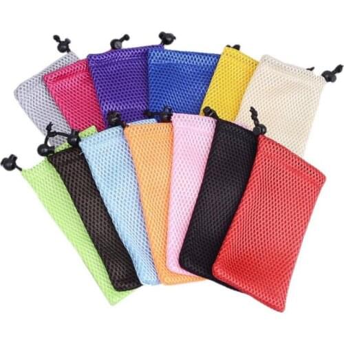 1000pcs Men Women Fashion Portable Waterproof Cloth Solid Color Glasses Case Mesh Plaid Sunglasses Bag Pouch Travel Accessortes