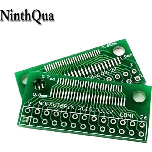2/5/10pcs 26pin FFC FPC Test Connector 0.7mm / 0.8mm / 0.65mm / 1.0mm to 2.54mm Double Row Pin Adapter Board