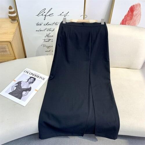 2021 women fashion Single side slit skirt hq20210815