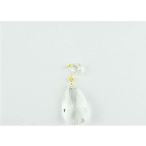 50mm Clear Crystal Glass Net Lamp Accessories With Octagon Beads Lamp Pendants Lamp Parts In Bulk