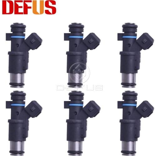 6pc NEW Fuel Injector 01F002A 0280156357 For Peugeot 106 206 306 307 Citroen Berlingo C2 C3 Partner Replacement Nozzle Injectors