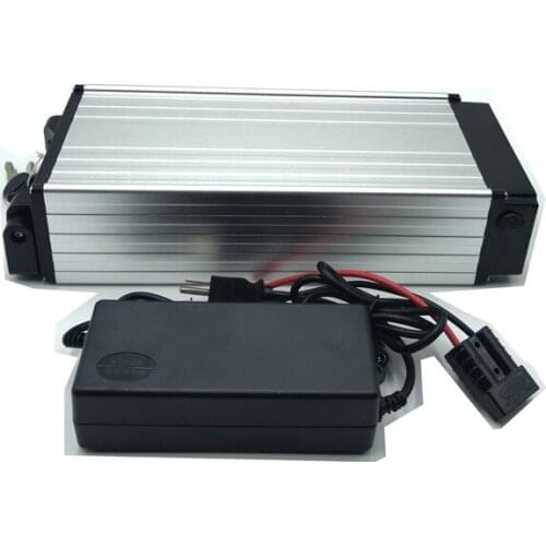 SWORDS FOX 36V 34AH rear rack electric bike battery 750W 1000W e bike lithium battery with metal ebike battery case