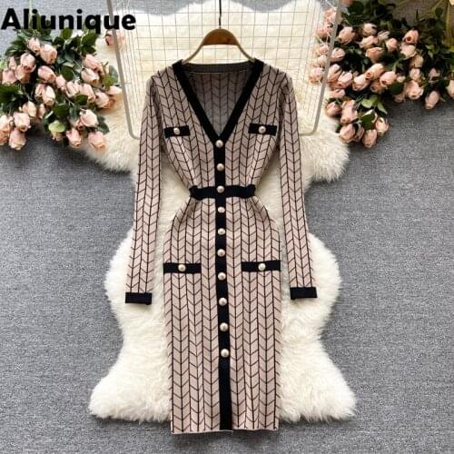 Модные трикотажные платья Aliunique China At AliExpress