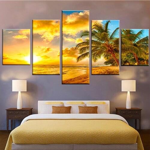 Diamond Painting 5pcs/set landscape Summer Count Tree Cross Stitch Full Square Diamond Embroidery Multi-picture Gift WG2574