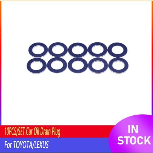 Auto Engine Oil Drain Plug Seal Washer Gasket Rings 90430-12031 Oem Blue Gaskets For TOYOTA/LEXUS Car Accessories 10pcs