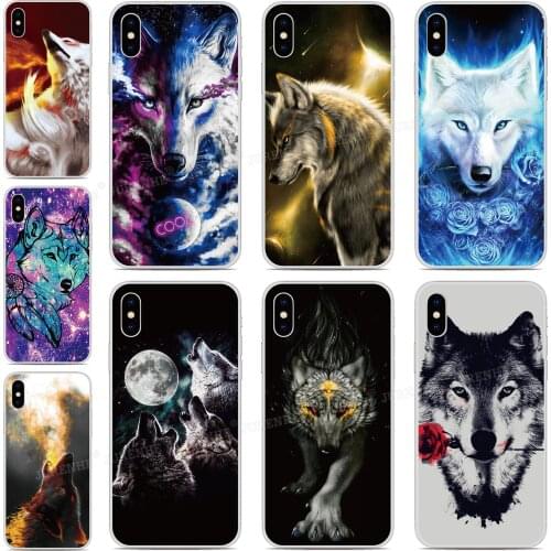 Art Wolf TPU Phone Case For Huawei Nova 5 6 SE 7i Y7P 4e Y5 Y6 Honor 20 9X 8S Mate 30 P40 Plus P30 Pro Lite E P Smart 2019 Cover