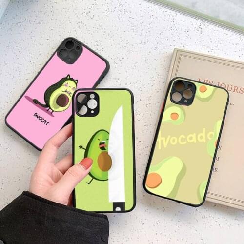 Avocado aesthetic cute fashion Phone Case For iphone 12 11 7 8 plus mini x xs xr pro max matte transparent cover