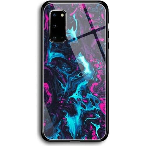 Swirl art Phone Case Tempered Glass For Samsung S7 S8 S9 S10E S20 21 30 Plus ultra Note 8 9 10 Plus A7 2018