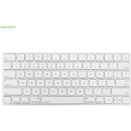 For Imac Magic Keyboard Cover For Apple Wireless Bluetooth Keyboard Magic Keyboard Black Silicone Skin Keyboard Cover Skin