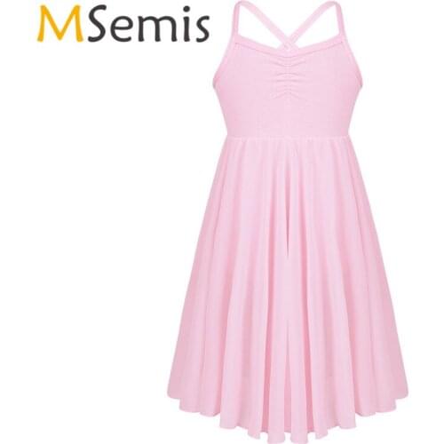 Girls Ballet Dress Gymnastics Swimsuit for Girls Spaghetti Straps Gymnastics Leotard Ballerina Ballet Clothing Leotard Dress