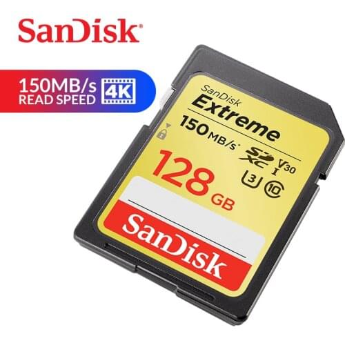 SanDisk Memory Card Extreme SDXC SD Card 128GB C10 U3 V30 150MB/s Read Speed UHS-I Flash Card for Camera (SDSDXV5-128G-ZNCIN)