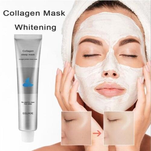 100ml Korea Collagen Sleep Mask Night Hydrating Sleep Mask Wash Free Repair Oil-Control Acne Treatment Shrink Pore Purify Skin