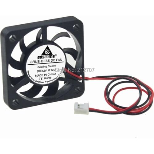 100PCS Gdstime 40mm 40x40x7mm DC 12V 2Pin Computer CPU Case Cooling Cooler Fan