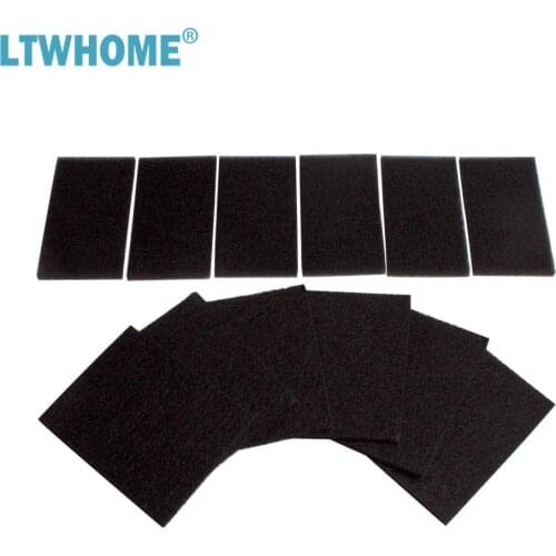 LTWHOME Compatible Activated Carbon and Black Filter Pad Replacement for RaGuRaGu Power Filter L