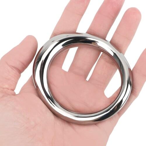 Metal Scrotum Stretcher Penis Bondage Lock Stainless Steel Adult Products Cock Ring Delay Ejaculation Sex Toys for Men