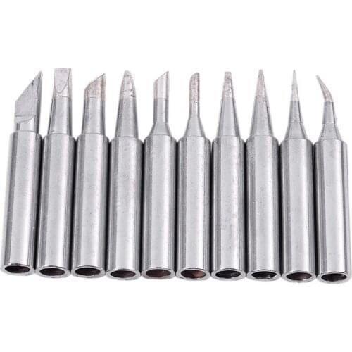 10 Tip Set Tips Soldering Tip Set for Soldering Iron 900-T-I/ BK/ 1.6D/ 2.4D/ 3.0D/ 2C/ 3C/ 4C NEW