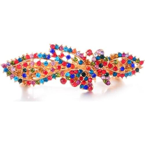 New Butterfly Flower Barrettes Hair Jewelry AAA Rhinestone Crystal Hairclips Ornaments Brand Hairpins Wedding Hair Accessories