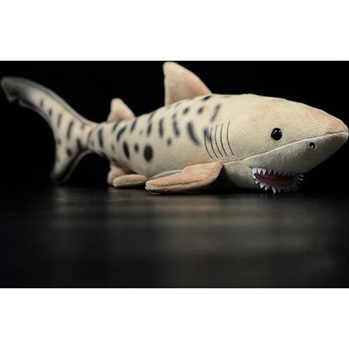 Extra Soft Lifelike Billhead Shark Plush Toy Real Life Ocean Life Tiger-shark Stuffed Animals Toys Gifts For Children