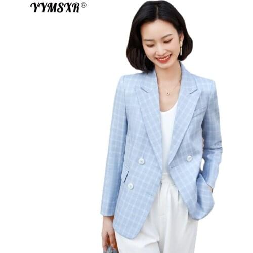 2021 Spring and Autumn New Womens Long-sleeved Professional Suit Formal Wear Female Jacket Interview Sales Overalls