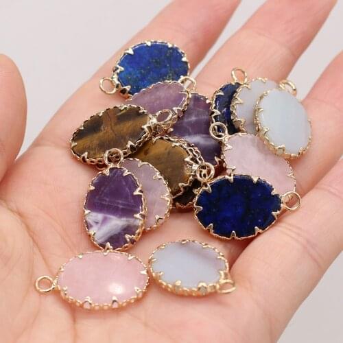 Natural stone pendant semi-precious egg shape bag phnom penh exquisite Charms for jewelry making DIY necklace bracelet accessory