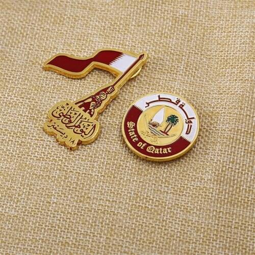 Manufacturer Promotional Flag Badge Back Magnet Metal Memorial Badge