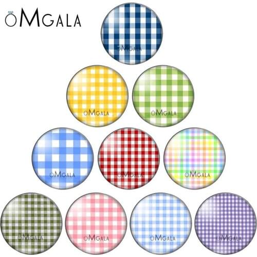 Colroful Stripe Patterns Rainbow 10pcs 12mm/14/16/18mm/20mm/25mm Round photo glass cabochon demo flat back Making findings