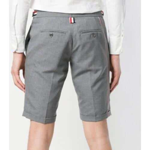 2021 Summer Shorts Women Men Casual Suit Pants Formal Business Bottom Striped Polyester High Quality Korean Design