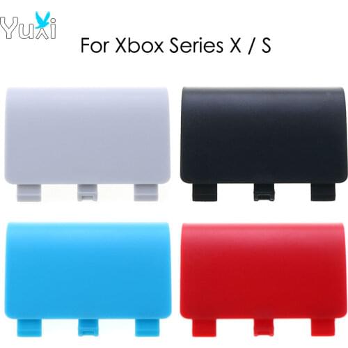 YuXi 1pc Replacement For Xbox One Series X S Wireless Controller Plastic Battery Shell Lid Back Case Cover Pack