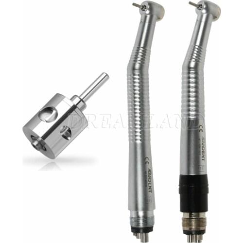 4 Hole MINI Head Dental Handpiece With 4 Hole Coupler Fit NSK Single Water Spring Push Button Steel Bearing MA Fit Kids Teeth