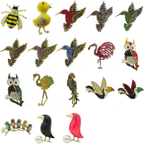 TianBo Bird Brooches For Clothes
