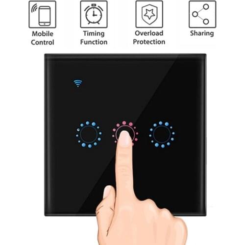 Smart Light Switch Wireless Wall Interruptor Touch Control WiFi Switch Compatible With Alexa Google Assistant For Android