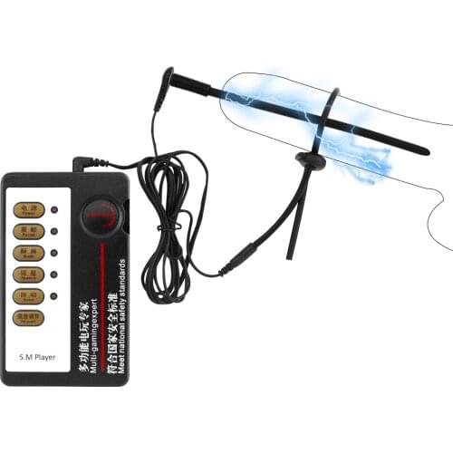 EXVOID Electrical Shock Accessories Penis Plug Sex Toys for Men Penis Ring Delay Ejaculation Electro Medical Therapy Massager