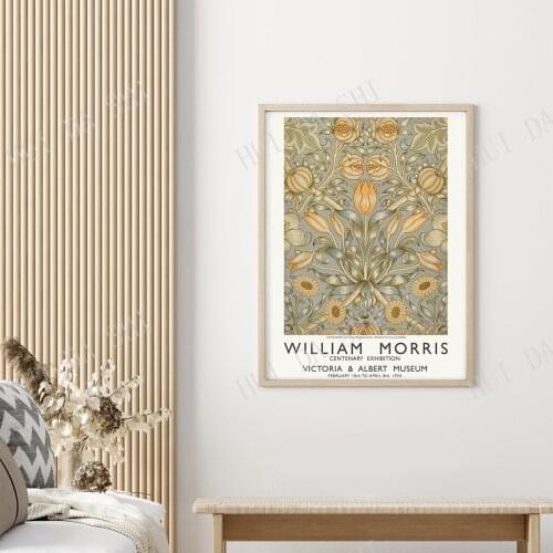 William Morris print, William Morris Vintage Floral Poster, Exhibition Poster, William Morris print, Floral Art Print