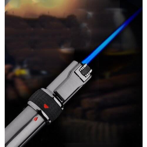 Jobon Lighter Jet Flint Lighter Gas Turbo Torch Lighter Inflated Butane Windproof Metal Grinding Wheel Lighter Gadgets For Men