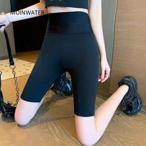 MOINWATER New Women Black Skinny Pants Lady Solid High elasticity Short Trousers for Summer MP2025