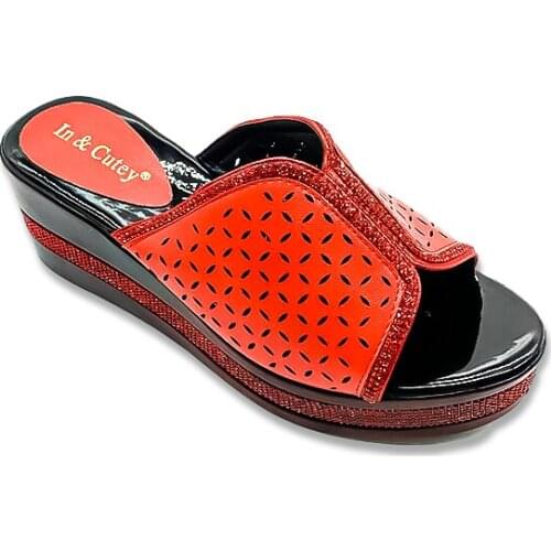 2021 Summer Nigerian ladies' casual slippers with wedges and heels