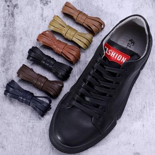 1 Pair Martin Boots Shoelaces Unisex Boot Casual Sneakers Shoelace Leather Lace Shoes Waxy Cotton Laces Length 70 90 120 150