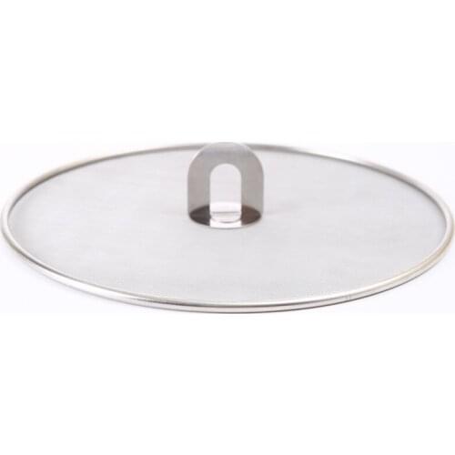1PC Stainless Steel Splatter Screen Mesh Pan Pot Lid Cover Oil Resist Splash Guard Frying Cooking Kitchen Tools