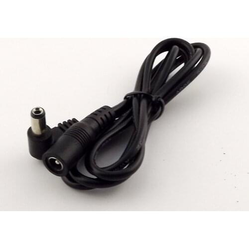 10pcs DC Power Plug 5.5mmx 2.1mm Male 90 Right Angle To Female Extension Cable Cord 1m