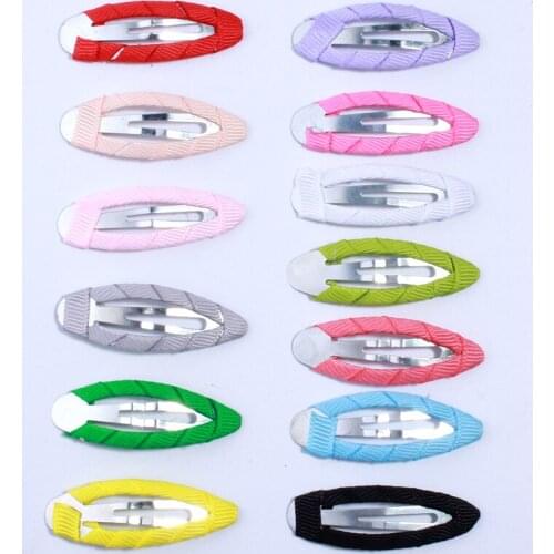 10PCS 4.8CM Wrapped Alloy Snap Clip Girl Girl Hairpin Kids Barrettes Hair Accessories Prong Alligator Brooch for Women Hair