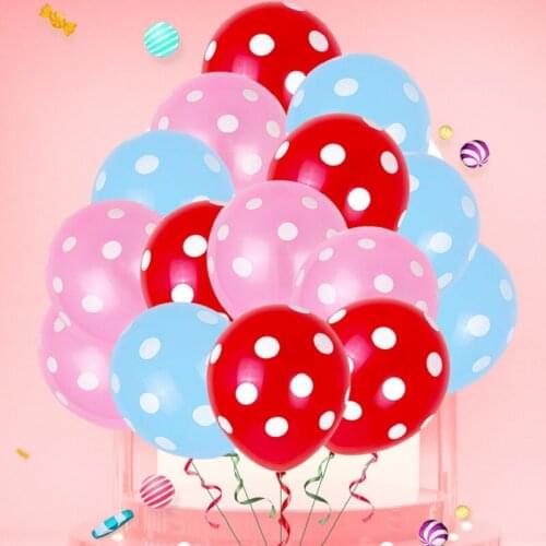 100 Pcs 12 Inch Polka Dot Latex Balloons Baby Birthday Wedding Decoration Supplies Party Supplies Balloons Multicolor