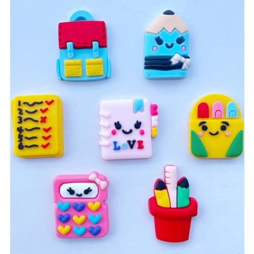 14 New Cute Cartoon Soft Plastic Net Red Learning Tool Flat Back Scrapbook Bun Center Decoration DIY Accessories B11
