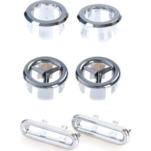 2pcs Bathroom Basin Lavabo Sink Overflow Cover Hollow water ring Oval ring Home Improvement Bathroom Accessories Overflow Cover