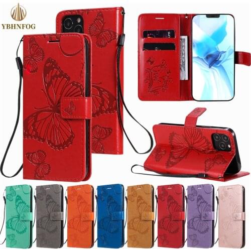 3D Butterfly Wallet Leather Phone Case For Xiaomi Redmi Note 3 4 4S 5 6 Redmi Note 7 8T 9T 10S Pro Max Holder Flip Satnd Cover