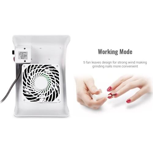 HOT Strong Suction 2700RPM Nail Dust Collector Machine Salon Fingernail Cleaning Nail Suction Dust Collection Fan Nail Art Tools