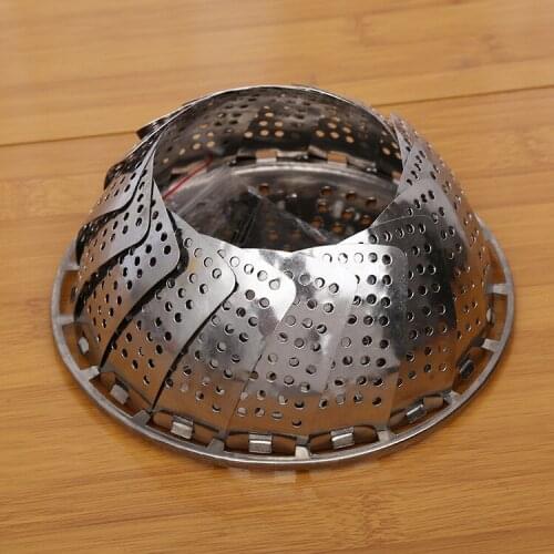 Large, medium small household stainless steel retractable lotus steaming tray, foldable fruit tray, steaming tray, steaming tray