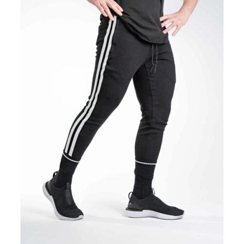 Autumn New Fashion Striped Pencil Pants Men Casual Trousers Jogger Bodybuilding Fitness Skinny Mens Gyms Sweatpants