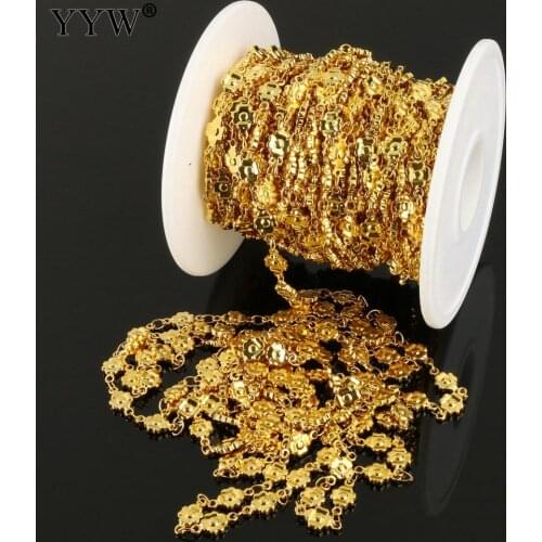 10m/lot Stainless Steel Flower shaped Jewelry Making Chain Gold/Original Handmade Necklace Bracelet Metal DIY Accessories